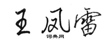 駱恆光王鳳雷行書個性簽名怎么寫