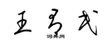 梁錦英王有民草書個性簽名怎么寫