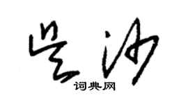 朱錫榮吳沙草書個性簽名怎么寫