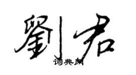 王正良劉君行書個性簽名怎么寫