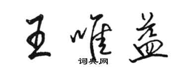 駱恆光王唯益行書個性簽名怎么寫