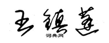 朱錫榮王鎮蓬草書個性簽名怎么寫