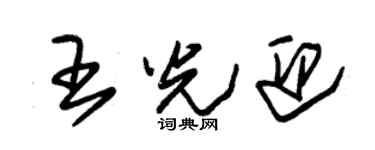 朱錫榮王光迎草書個性簽名怎么寫