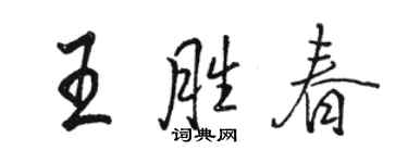 駱恆光王勝春行書個性簽名怎么寫