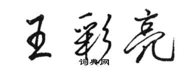 駱恆光王彩亮行書個性簽名怎么寫