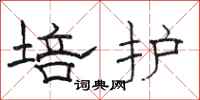 駱恆光培護隸書怎么寫