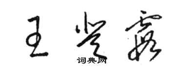 駱恆光王登霞草書個性簽名怎么寫