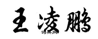 胡問遂王凌鵬行書個性簽名怎么寫