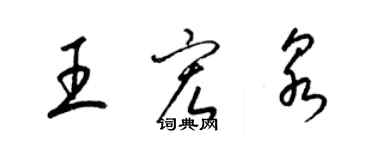 梁錦英王宏泉草書個性簽名怎么寫