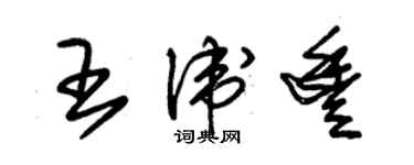 朱錫榮王衛豐草書個性簽名怎么寫