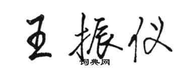 駱恆光王振儀行書個性簽名怎么寫