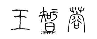 陳聲遠王智蓉篆書個性簽名怎么寫