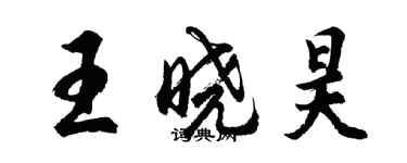 胡問遂王曉昊行書個性簽名怎么寫