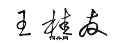 駱恆光王桂友草書個性簽名怎么寫
