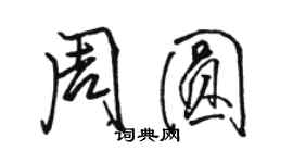 駱恆光周圓行書個性簽名怎么寫