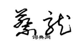 朱錫榮蔡龍草書個性簽名怎么寫