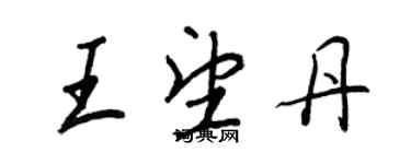 王正良王望丹行書個性簽名怎么寫