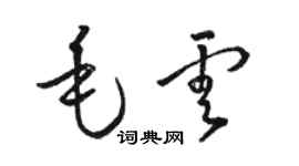 駱恆光毛雲草書個性簽名怎么寫