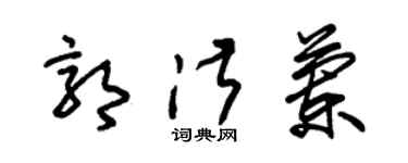 朱錫榮郭淑蘭草書個性簽名怎么寫