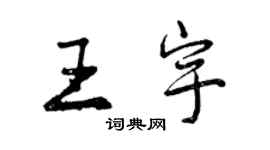 曾慶福王宇行書個性簽名怎么寫