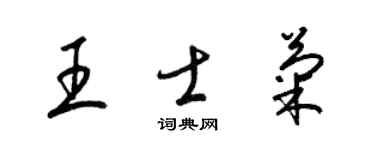 梁錦英王士菊草書個性簽名怎么寫