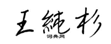 王正良王純杉行書個性簽名怎么寫
