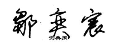 朱錫榮鄒奕宸草書個性簽名怎么寫