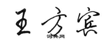 駱恆光王方賓行書個性簽名怎么寫