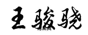 胡問遂王駿驍行書個性簽名怎么寫