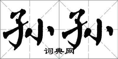 翁闓運孫孫楷書怎么寫