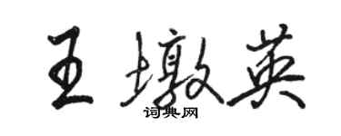 駱恆光王墩英行書個性簽名怎么寫