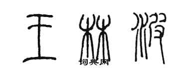 陳墨王林波篆書個性簽名怎么寫