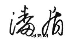 駱恆光潘盾草書個性簽名怎么寫