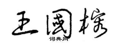 曾慶福王國榕草書個性簽名怎么寫