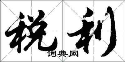 胡問遂稅利行書怎么寫