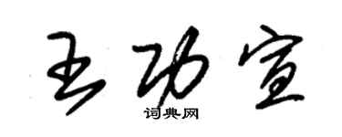 朱錫榮王功宣草書個性簽名怎么寫