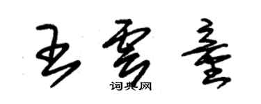 朱錫榮王雲童草書個性簽名怎么寫