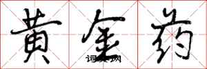 曾慶福黃金藥行書怎么寫