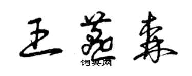 曾慶福王燕森草書個性簽名怎么寫