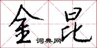 金昆怎么寫好看