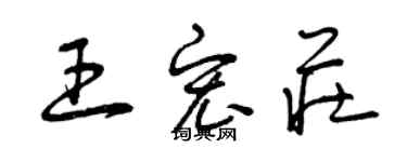 曾慶福王宏莊草書個性簽名怎么寫