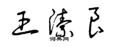 曾慶福王潔良草書個性簽名怎么寫