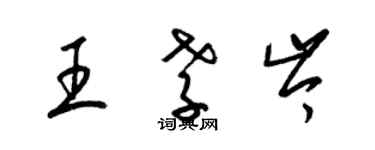 梁錦英王孝岑草書個性簽名怎么寫