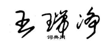 朱錫榮王瑞淨草書個性簽名怎么寫