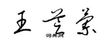 梁錦英王芝蘭草書個性簽名怎么寫