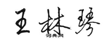 駱恆光王林琴行書個性簽名怎么寫