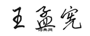 駱恆光王孟憲行書個性簽名怎么寫