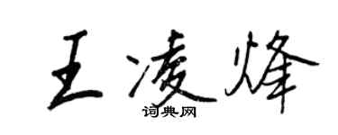 王正良王凌烽行書個性簽名怎么寫