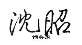 駱恆光沈昭行書個性簽名怎么寫