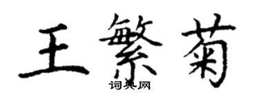 丁謙王繁菊楷書個性簽名怎么寫